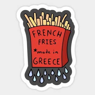 French Fries, Made in Greece Sticker